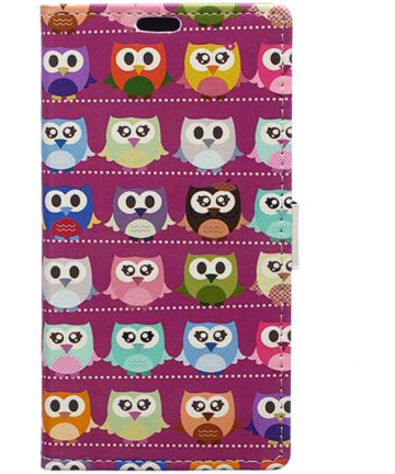 Samsung Galaxy A3 (2017) Fliphoesje Cute Owls Roze Hoesjes