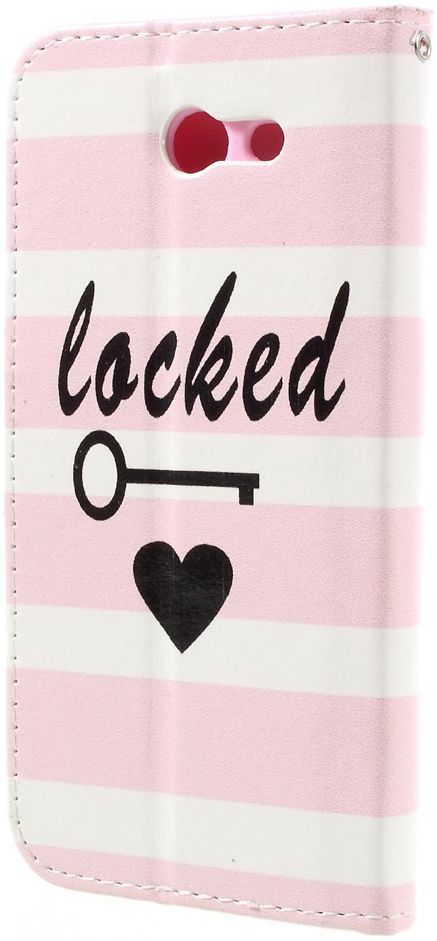 Samsung Galaxy J3 (2017) Lederen Portemonnee Hoesje Love afbeelding 4