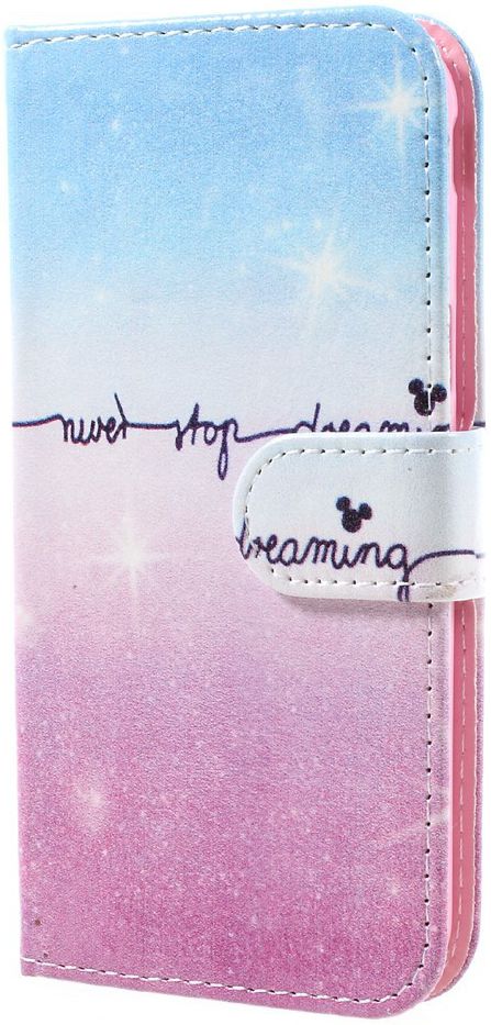 Samsung Galaxy J3 (2017) Lederen Portemonnee Hoesje Quote afbeelding 1