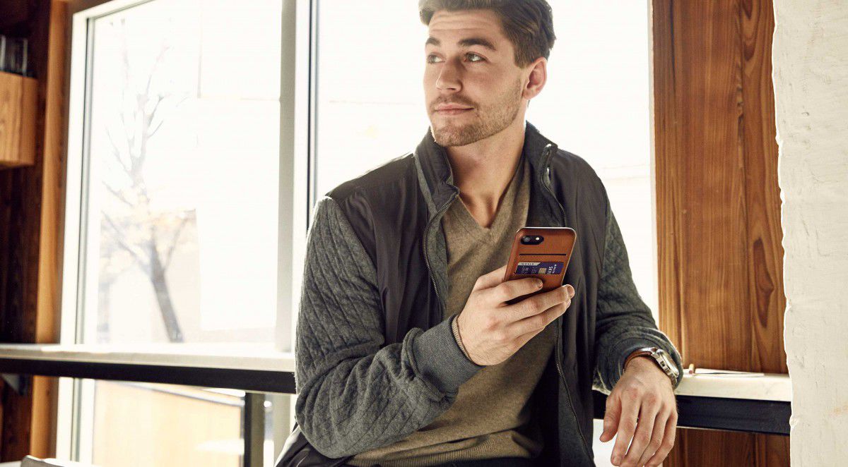 Twelve South RelaxedLeather iPhone 7 / 8 Portemonnee Hoesje Zwart afbeelding 5