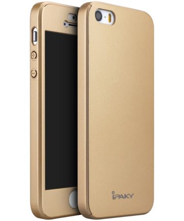 IPAKY Full Protection Hoesje iPhone 5/5S/SE Goud Hoesjes