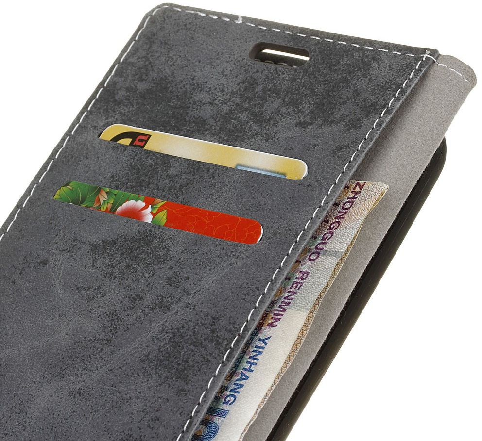 Vintage Samsung Galaxy A3 2017 Bookcase Hoesje Grijs afbeelding 10