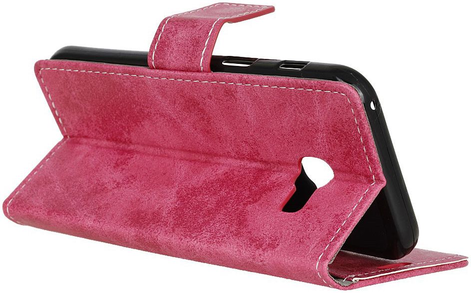 Vintage Samsung Galaxy A3 2017 Bookcase Hoesje Roze afbeelding 7
