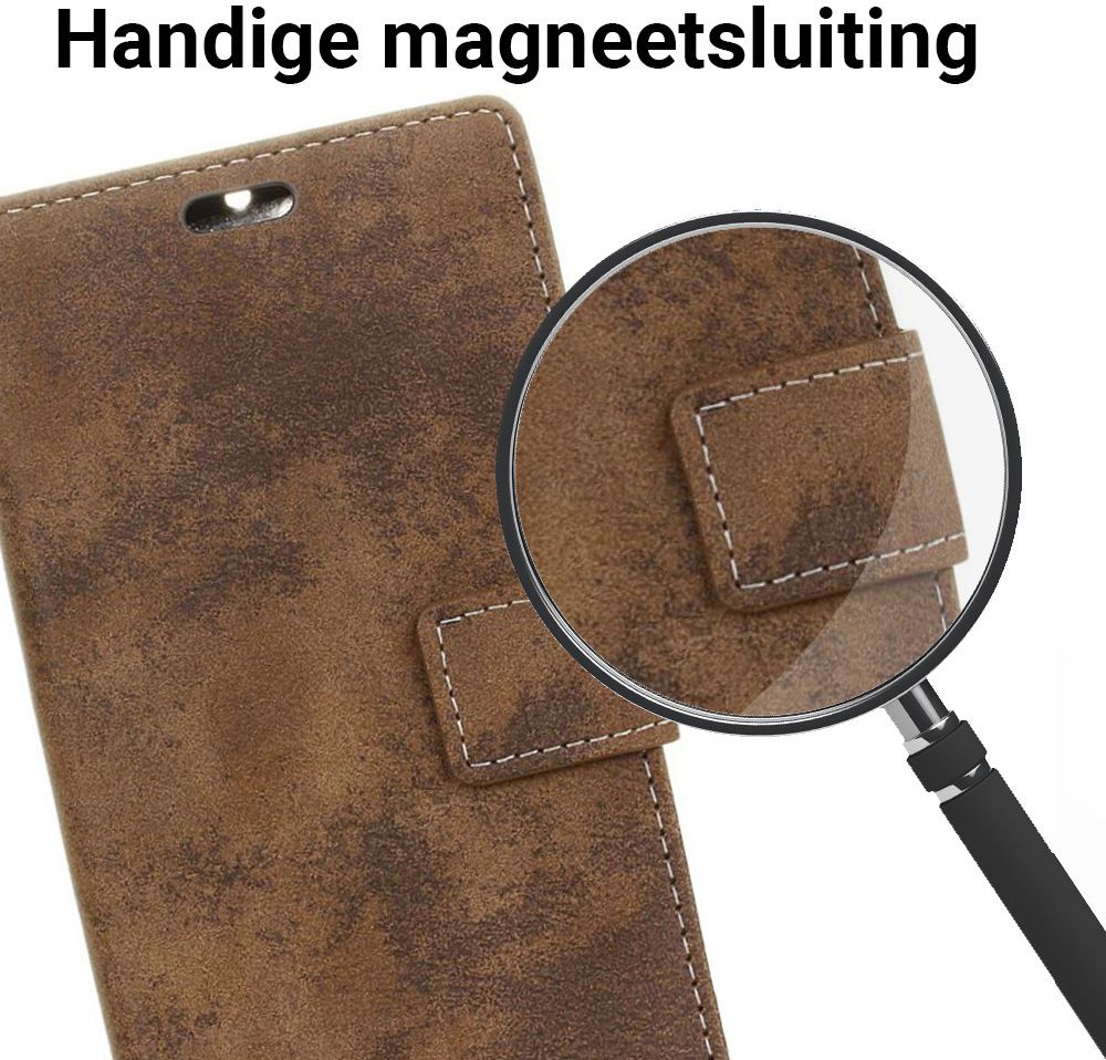 Vintage Samsung Galaxy A3 2017 Bookcase Hoesje Bruin afbeelding 3