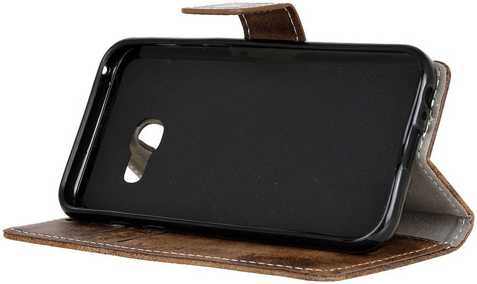 Vintage Samsung Galaxy A3 2017 Bookcase Hoesje Bruin afbeelding 6