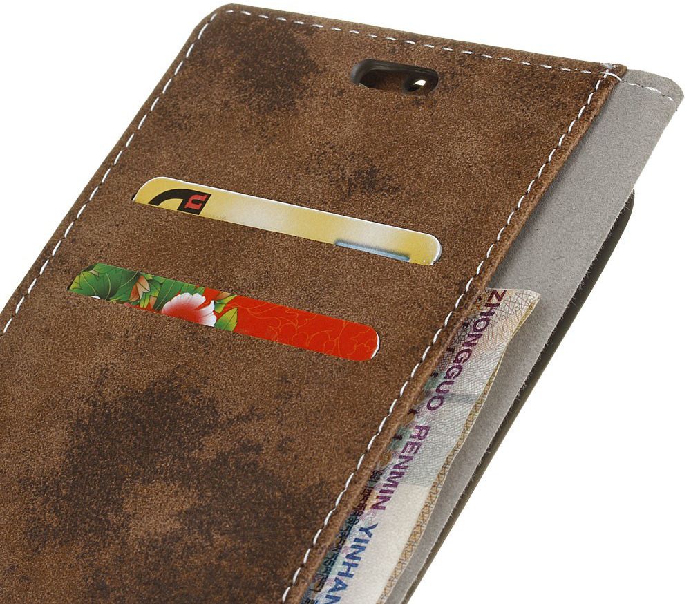 Vintage Samsung Galaxy A3 2017 Bookcase Hoesje Bruin afbeelding 7