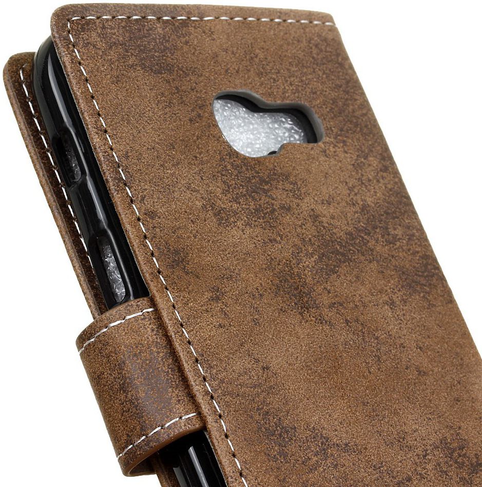 Vintage Samsung Galaxy A3 2017 Bookcase Hoesje Bruin afbeelding 9