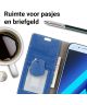 Echt Leren Samsung Galaxy A3 (2017) Hoesje Blauw
