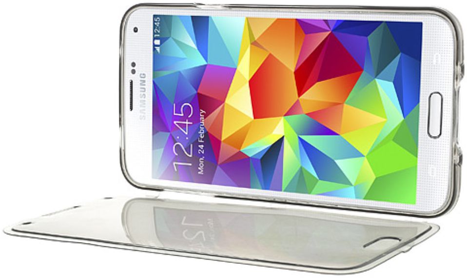 Samsung Galaxy S5 Transparante Flip Case afbeelding 5