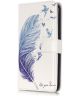 Samsung Galaxy J5 (2016) Portemonnee Hoesje Feathers