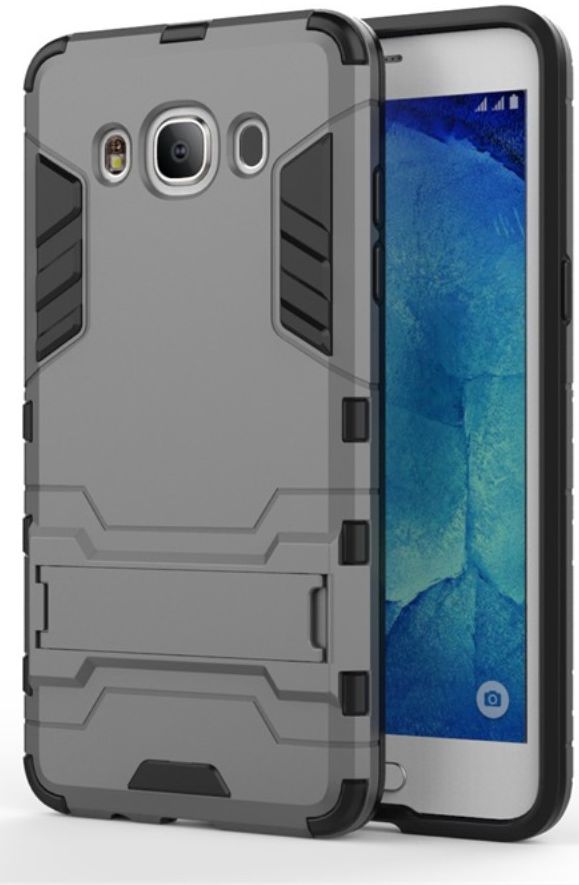 Samsung Galaxy J5 (2016) Hybride Kickstand Hoesje Grijs afbeelding 2