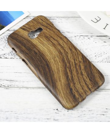 Samsung Galaxy A3 2017 houten textuur backcover hoesje Hoesjes
