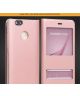 Huawei Nova Window View Hoesje Roze Goud
