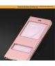 Huawei Nova Window View Hoesje Roze Goud