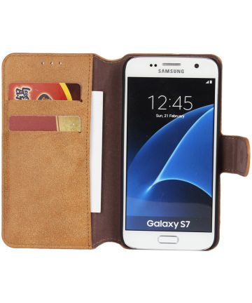 Samsung Galaxy S7 Bookcase Bruin Hoesjes