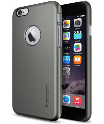 Spigen Thin Fit A Case Apple iPhone 6S Gunmetal Hoesjes