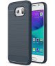 Samsung Galaxy S6 Geborsteld TPU Hoesje Blauw