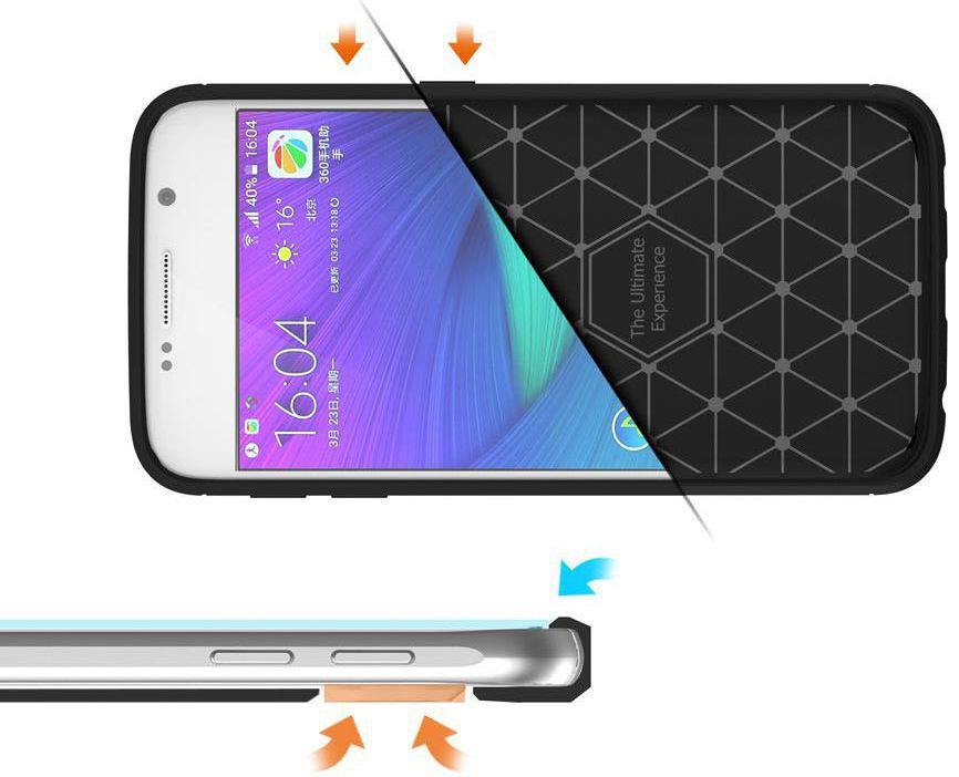 Samsung Galaxy S6 Geborsteld TPU Hoesje Blauw afbeelding 9