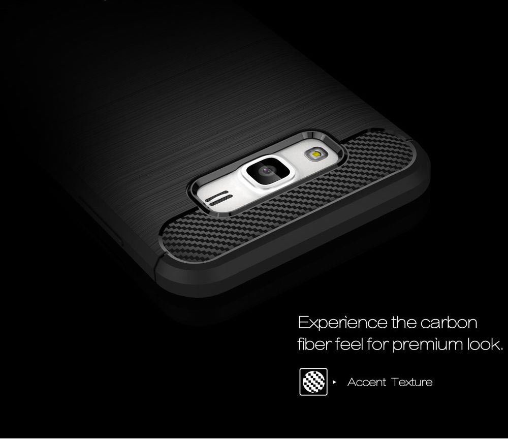 Samsung Galaxy J5 Geborsteld TPU Hoesje Zwart afbeelding 6