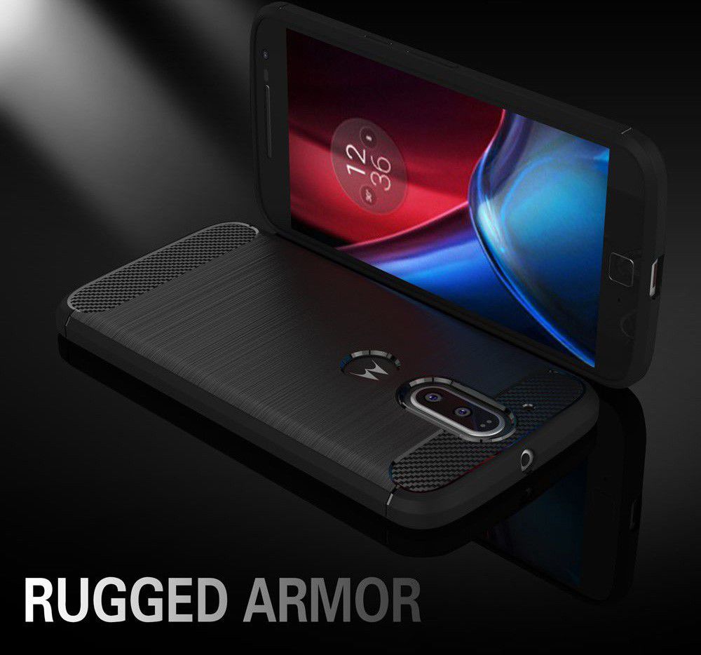 Geborsteld Motorola Moto G4 Hoesje Blauw afbeelding 4
