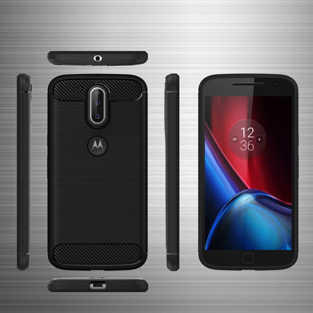 Geborsteld Motorola Moto G4 Hoesje Blauw afbeelding 6