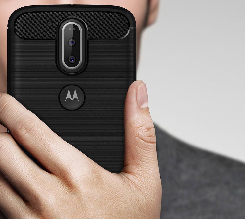 Geborsteld Motorola Moto G4 Hoesje Blauw afbeelding 8
