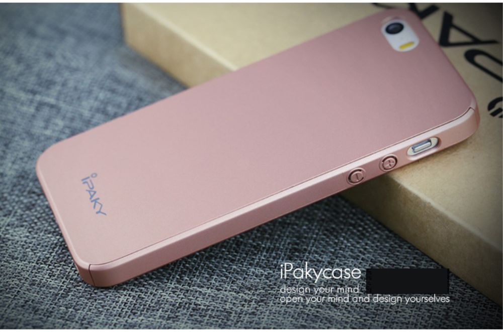 IPAKY Full Protection Hoesje iPhone 5/5S/SE Roze Goud afbeelding 4