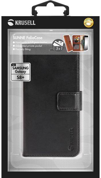 Krusell Sunne Portemonnee Hoesje Samsung Galaxy S8 Plus Zwart afbeelding 5