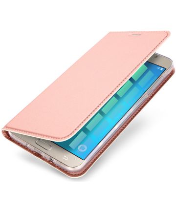 Dux Ducis Samsung Galaxy J7 (2016) Bookcase Hoesje Roze Hoesjes