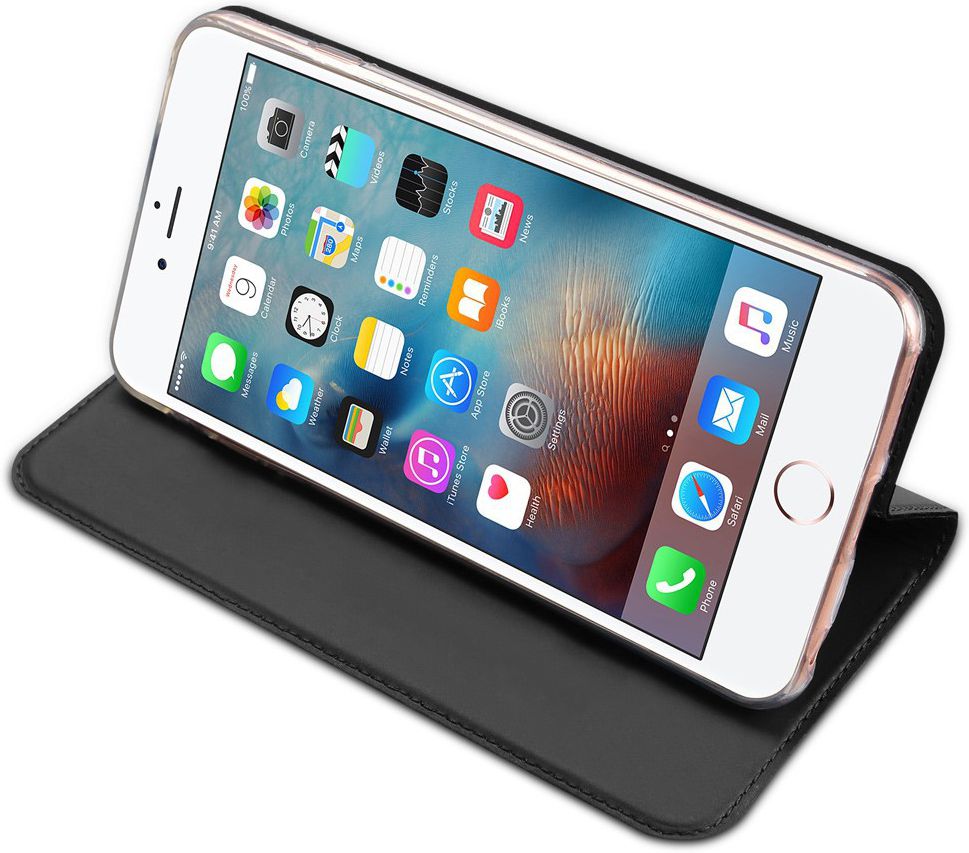 Dux Ducis Apple iPhone 5/5s/SE Premium Bookcase Hoesje Zwart afbeelding 2