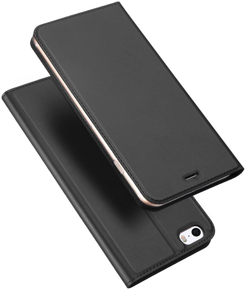 Dux Ducis Apple iPhone 5/5s/SE Premium Bookcase Hoesje Zwart afbeelding 6