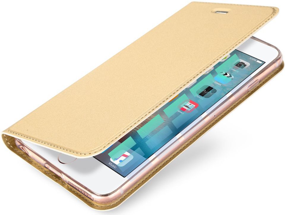 Dux Ducis Apple iPhone SE Premium Bookcase Hoesje Goud afbeelding 1