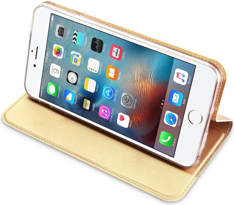 Dux Ducis Apple iPhone SE Premium Bookcase Hoesje Goud afbeelding 2