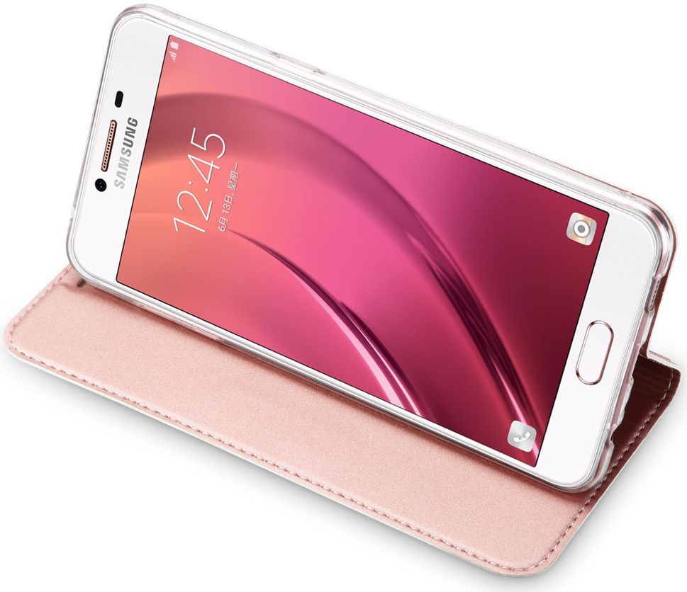 Dux Ducis Samsung Galaxy J3 (2017) Bookcase Hoesje Roze afbeelding 2