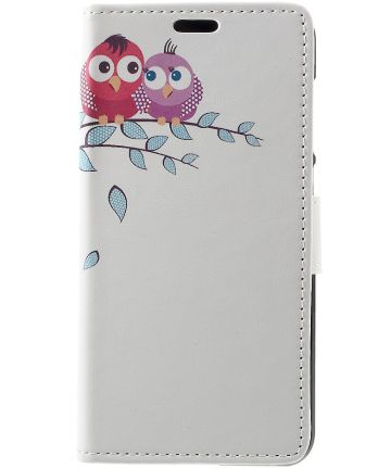 Huawei P8 Lite (2017) Wallet Case met Print Birds Hoesjes