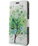 Huawei P8 Lite (2017) Wallet Case met Print Green Tree