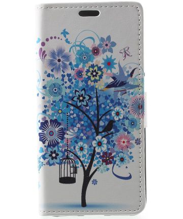 Huawei P8 Lite (2017) Wallet Case met Print Blue Tree Hoesjes