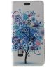 Huawei P8 Lite (2017) Wallet Case met Print Blue Tree