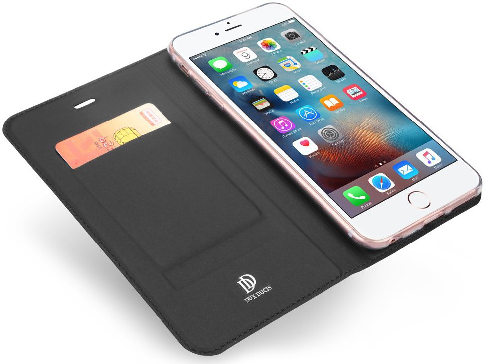 Dux Ducis Apple iPhone 6(S) Bookcase Hoesje Donker Grijs afbeelding 2