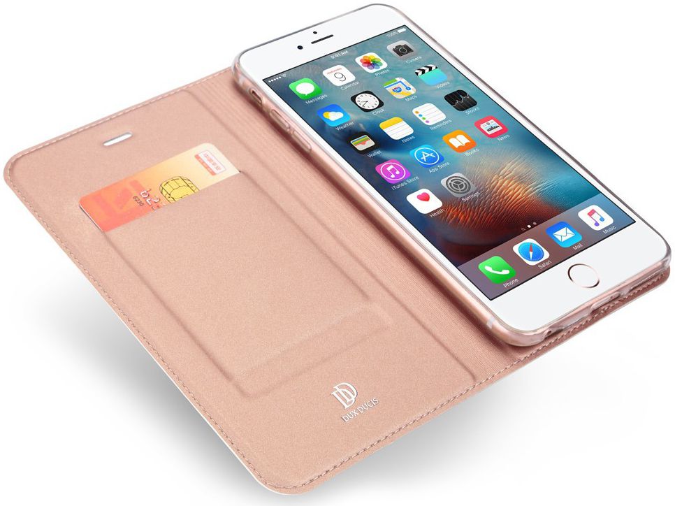 Dux Ducis Apple iPhone 6(S) Bookcase Hoesje Roze Goud afbeelding 2