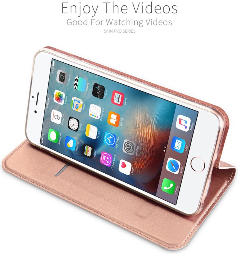 Dux Ducis Apple iPhone 6(S) Bookcase Hoesje Roze Goud afbeelding 7