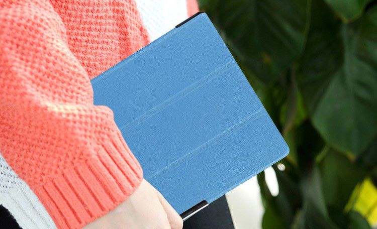 Lenovo Tab 2 A10-70 Tri-Fold Flip Cover Blauw afbeelding 5