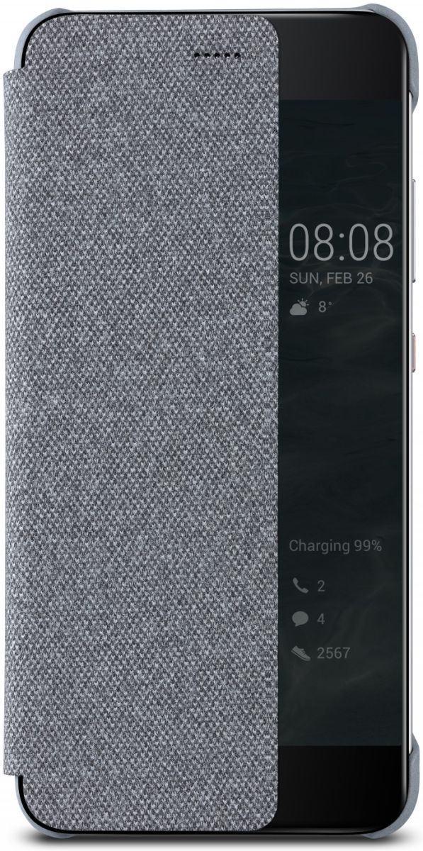 Origineel Huawei P10 Hoesje View Cover Grijs afbeelding 2