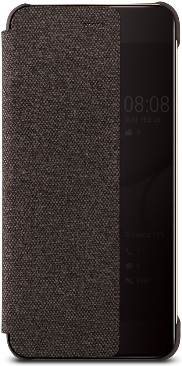 Origineel Huawei P10 Hoesje View Cover Bruin afbeelding 2