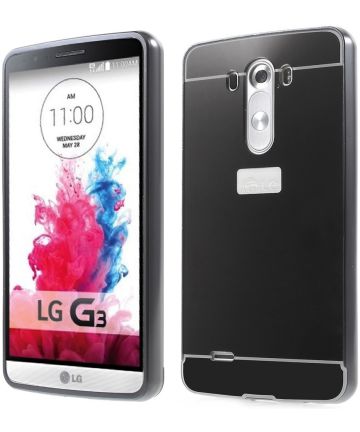 LG G3 Hybride Metalen Hoesje Zwart Hoesjes
