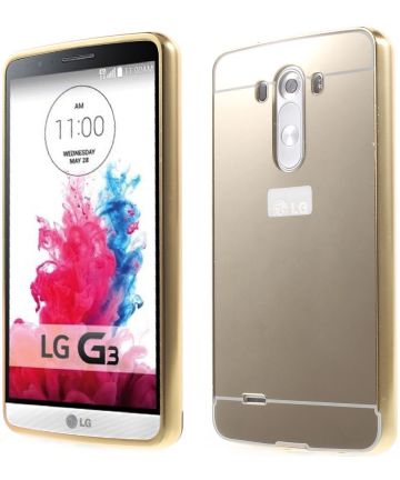 LG G3 Hybride Metalen Hoesje Goud Hoesjes