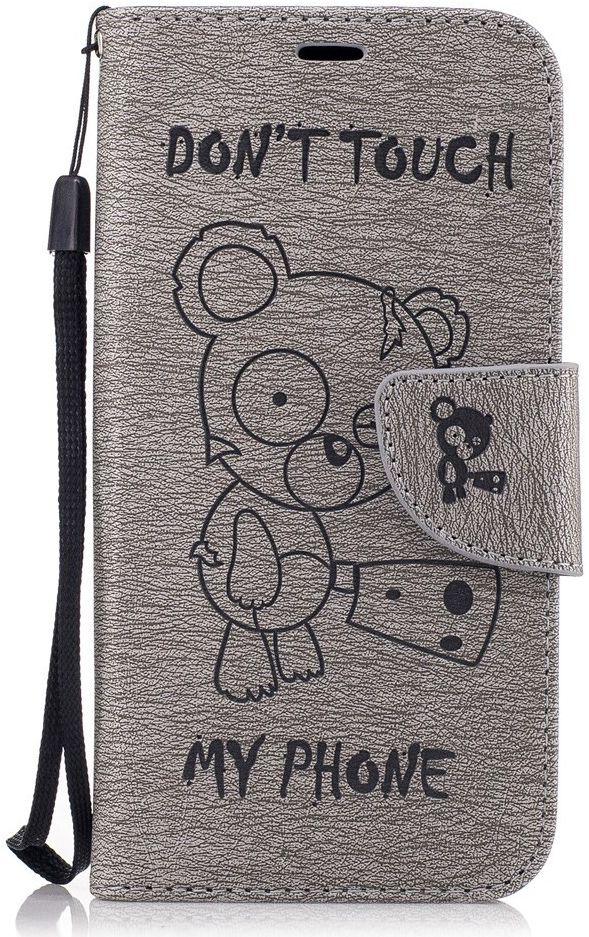 Samsung Galaxy A5 (2017) Portemonnee Hoesje Dont Touch Beer Grijs afbeelding 12