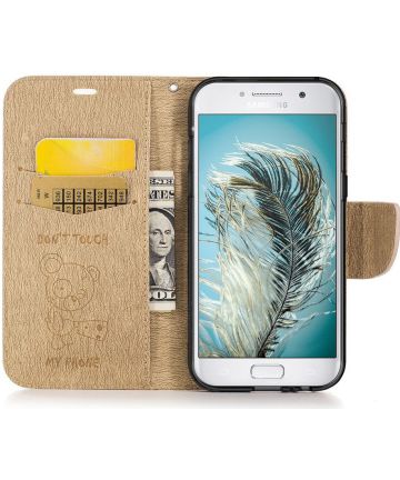 Samsung Galaxy A5 (2017) Portemonnee Hoesje Dont Touch Beer Bruin Hoesjes