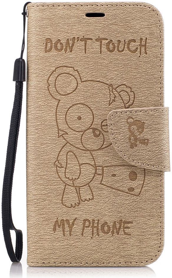 Samsung Galaxy A5 (2017) Portemonnee Hoesje Dont Touch Beer Bruin afbeelding 12