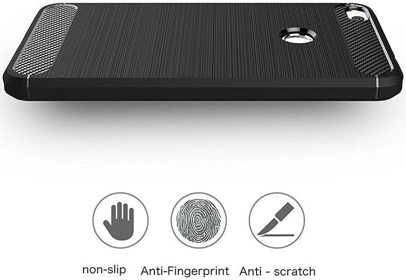 Huawei P8 Lite (2017) Geborsteld TPU Hoesje Zwart afbeelding 9